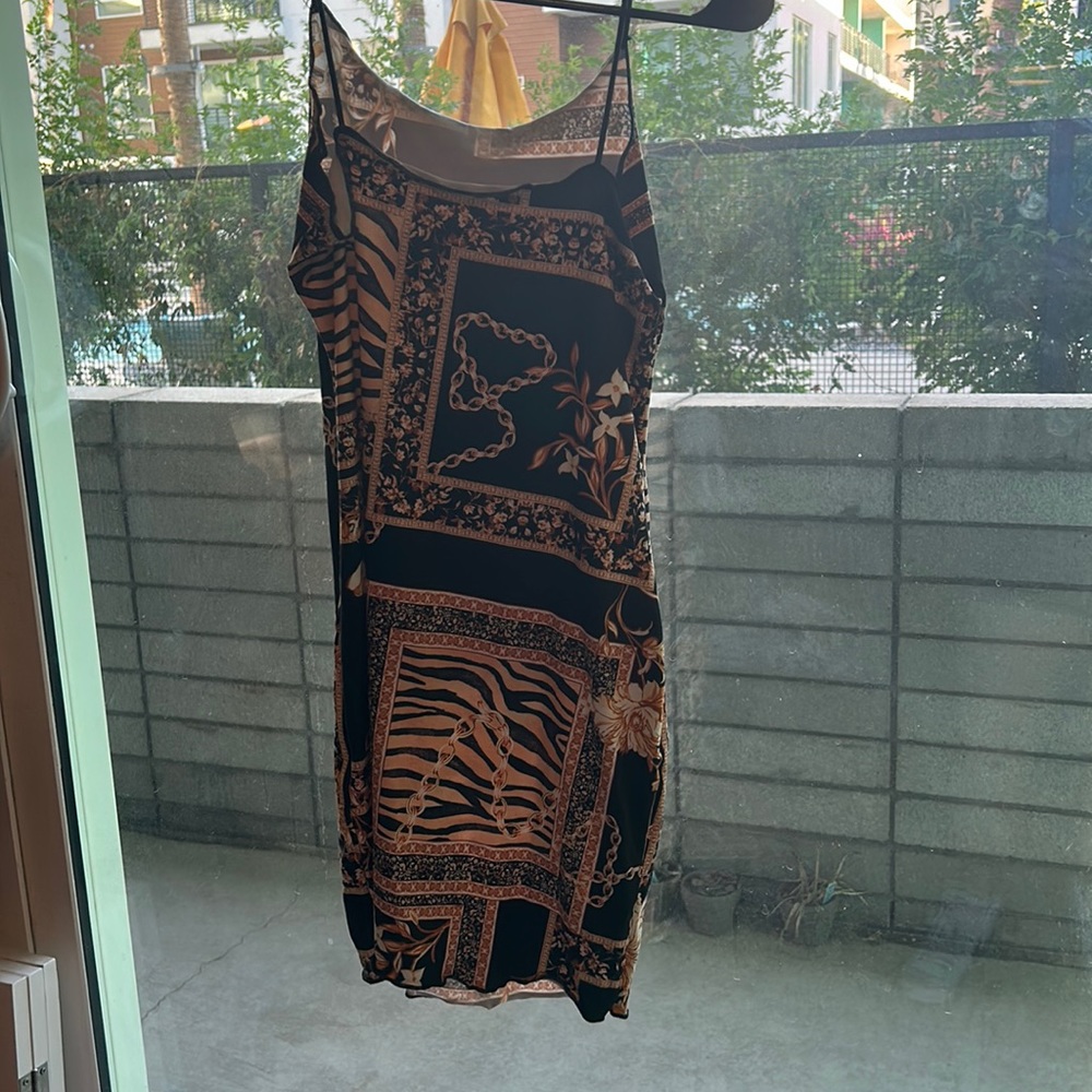 Black/ gold mini dress